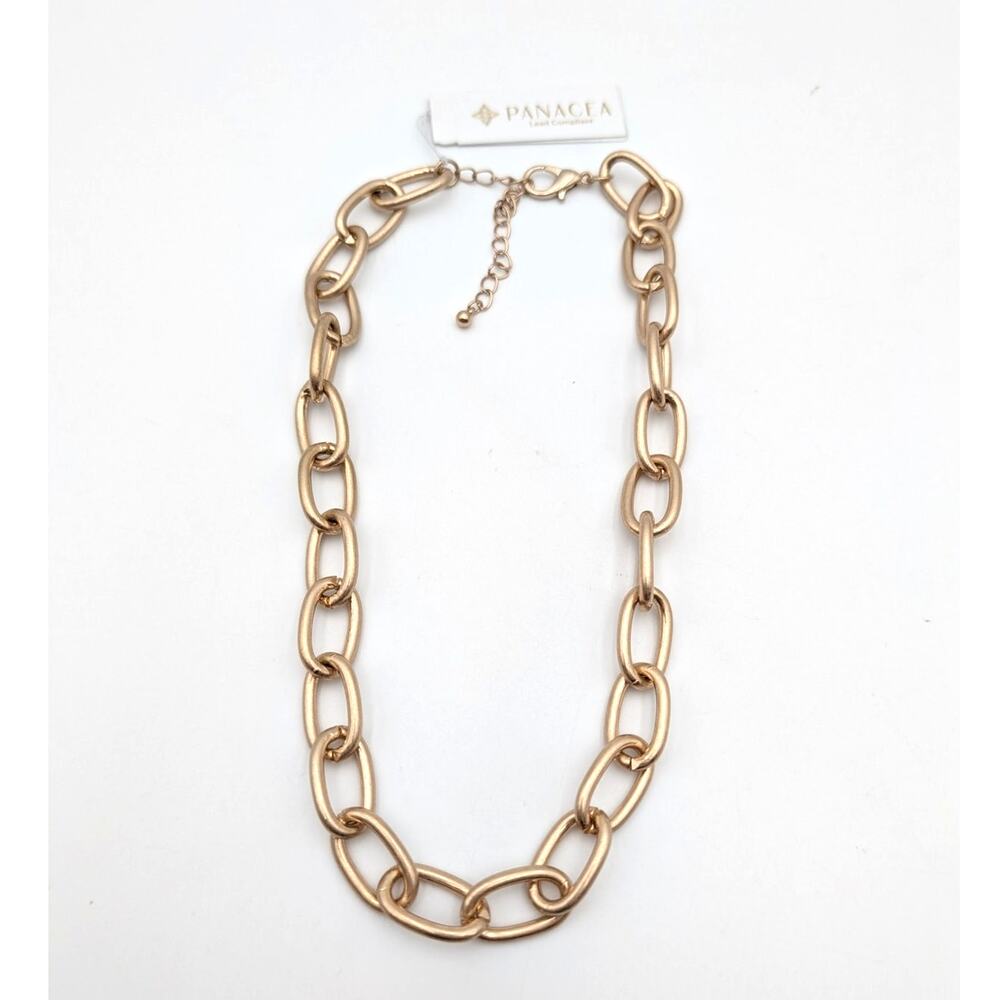 Panacea Women's Gold Tone Oval Link Chain Necklace with Lobster Clasp